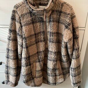 Sherpa Half-Zip Elevated Trim Sweatshirt